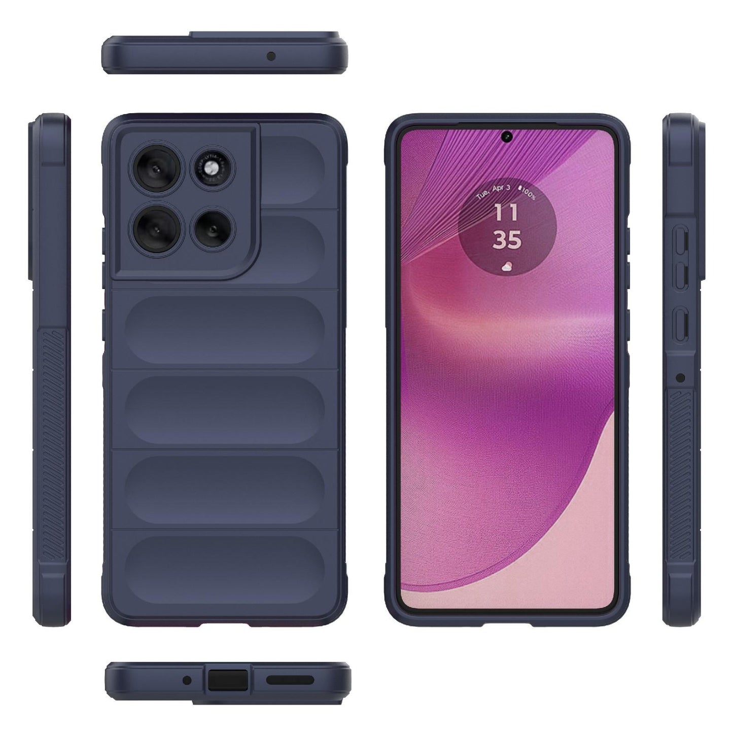 Motorola Moto G86 5G Magic Shield TPU + Flannel Protective Phone Case Cover, Shockproof Scratch Resistant