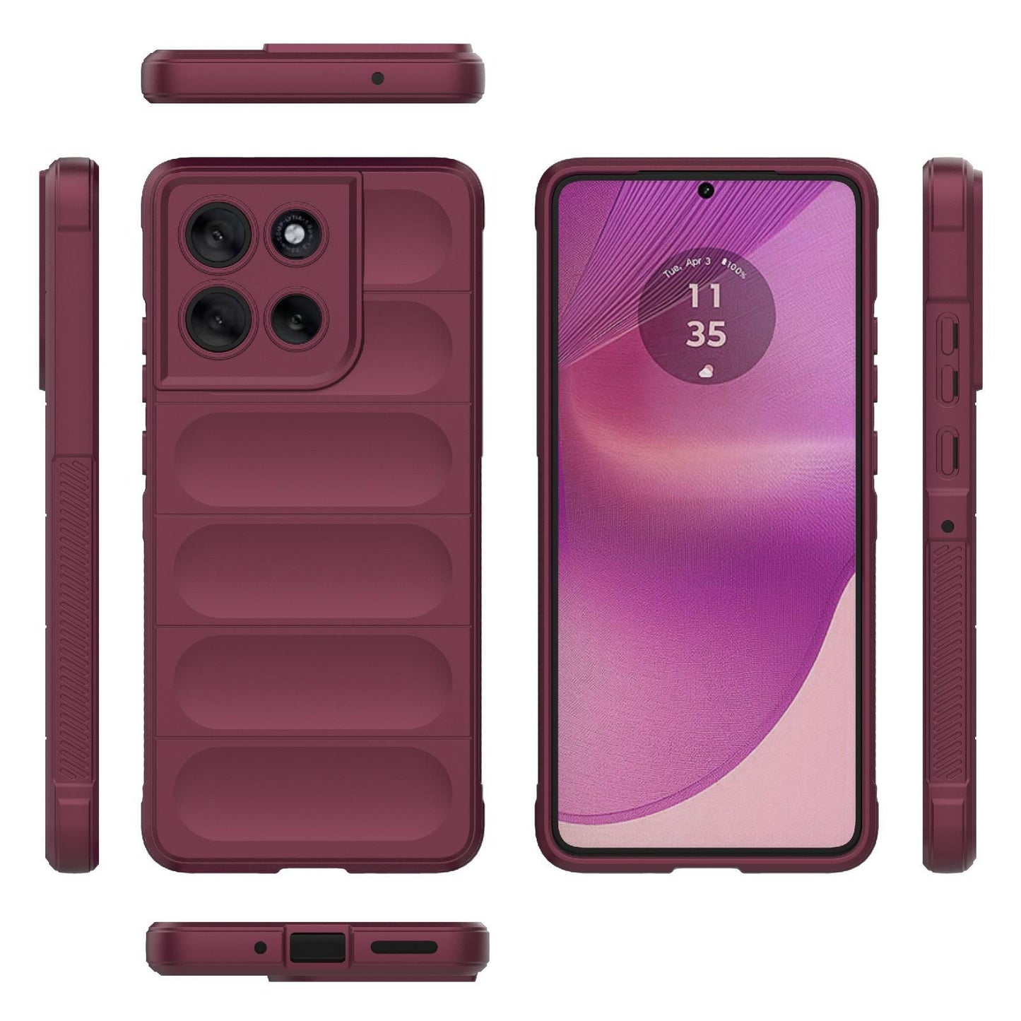 Motorola Moto G86 5G Magic Shield TPU + Flannel Protective Phone Case Cover, Shockproof Scratch Resistant