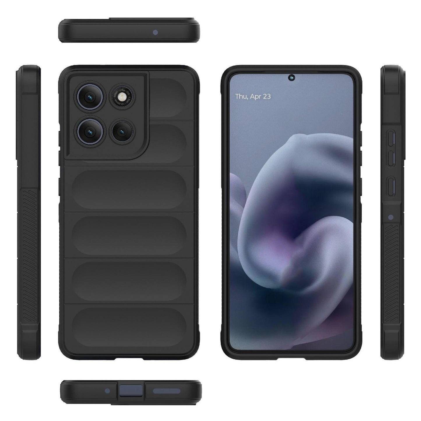 Motorola Moto G86 Power Magic Shield TPU + Flannel Protective Phone Case Cover, Shockproof Scratch Resistant