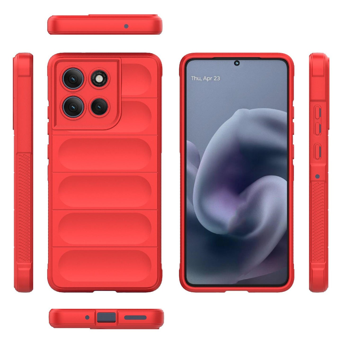 Motorola Moto G86 Power Magic Shield TPU + Flannel Protective Phone Case Cover, Shockproof Scratch Resistant