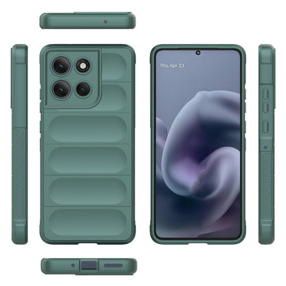 Motorola Moto G86 Power Magic Shield TPU + Flannel Protective Phone Case Cover, Shockproof Scratch Resistant