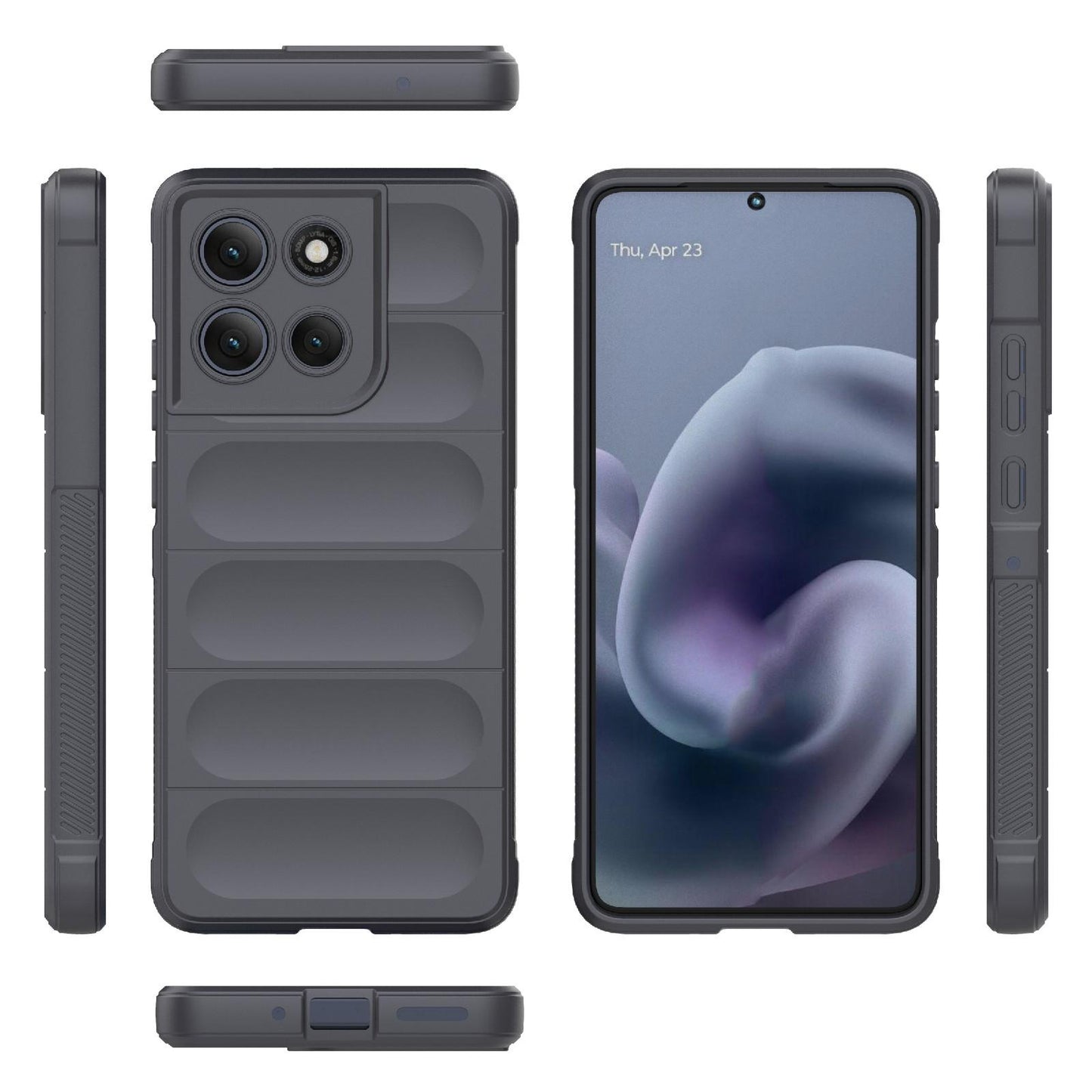 Motorola Moto G86 Power Magic Shield TPU + Flannel Protective Phone Case Cover, Shockproof Scratch Resistant