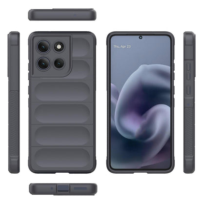 Motorola Moto G86 Power Magic Shield TPU + Flannel Protective Phone Case Cover, Shockproof Scratch Resistant