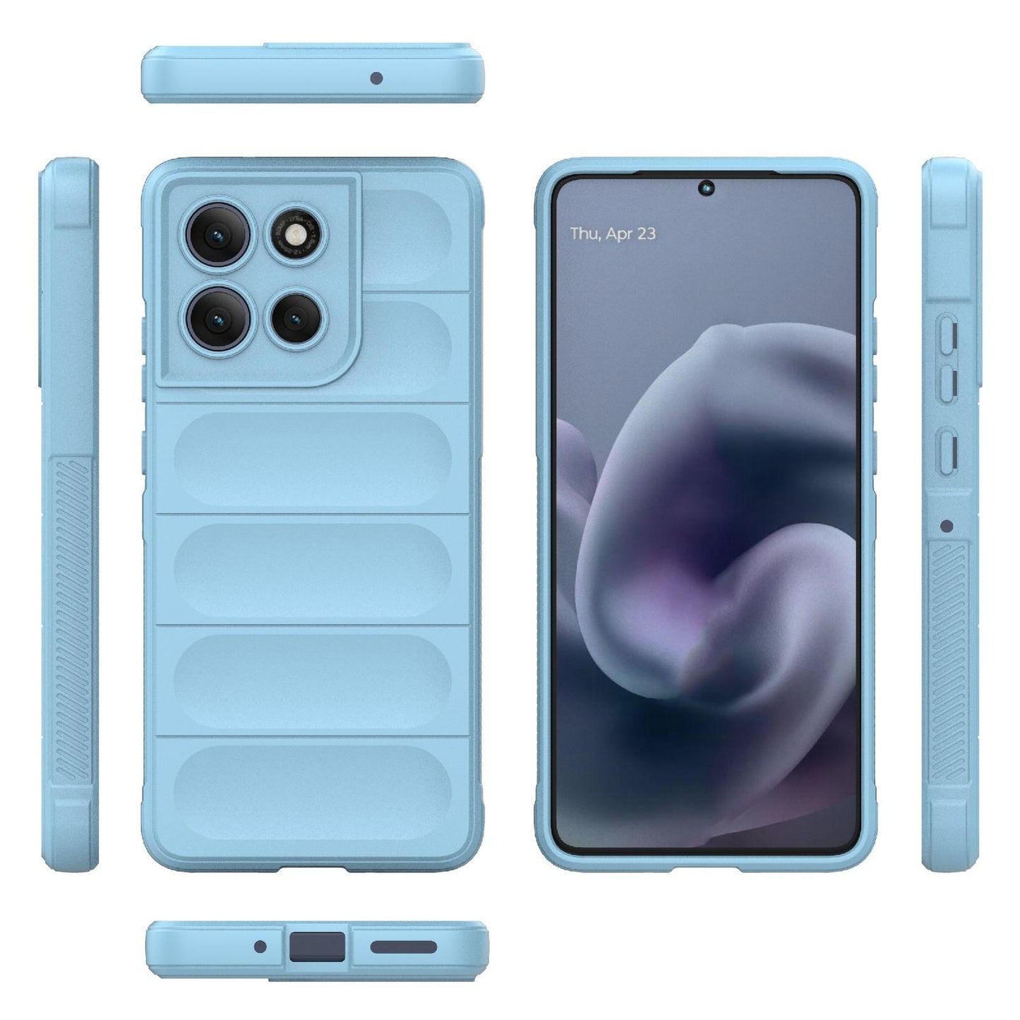 Motorola Moto G86 Power Magic Shield TPU + Flannel Protective Phone Case Cover, Shockproof Scratch Resistant
