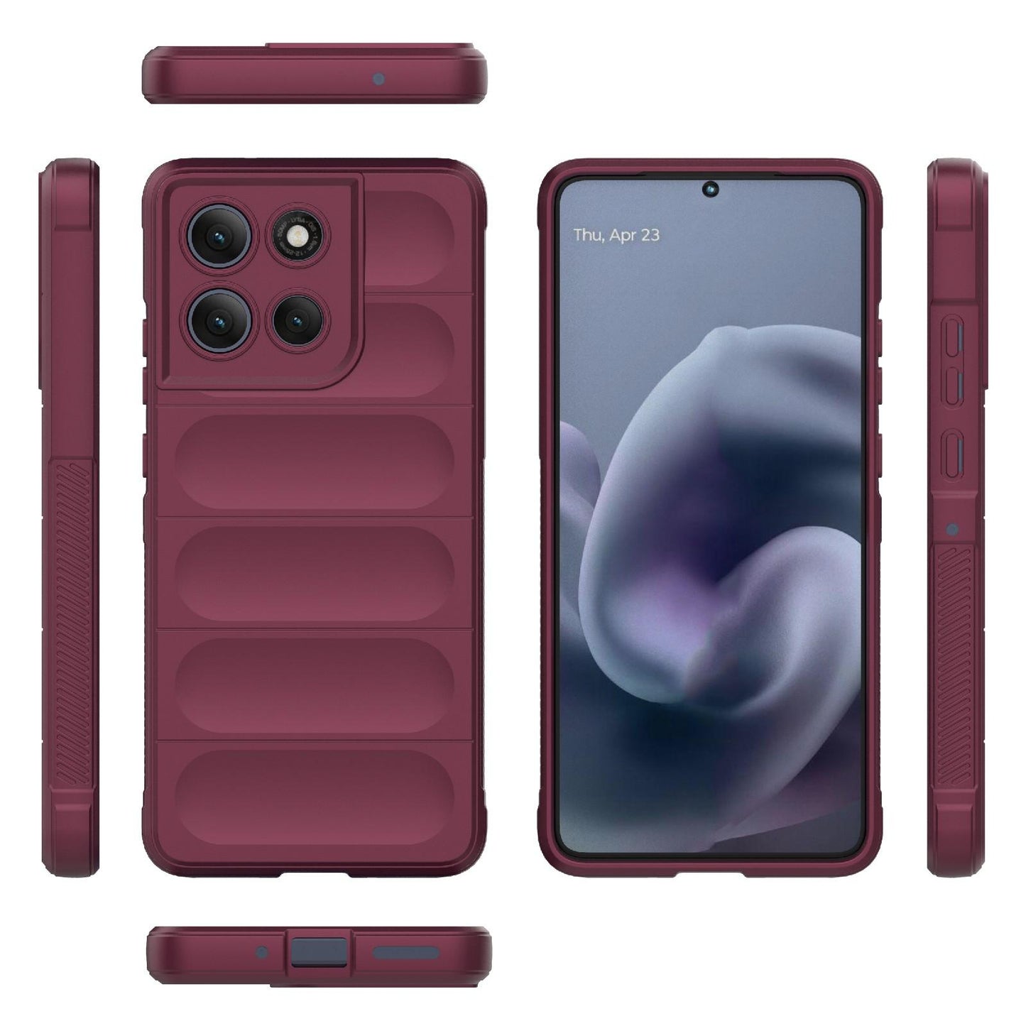 Motorola Moto G86 Power Magic Shield TPU + Flannel Protective Phone Case Cover, Shockproof Scratch Resistant