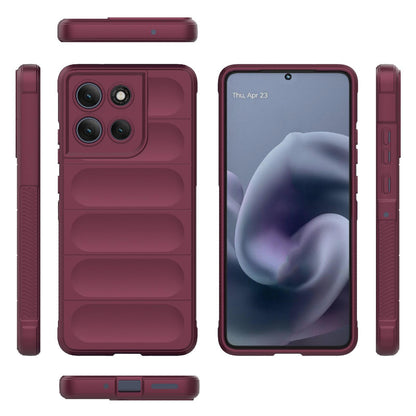 Motorola Moto G86 Power Magic Shield TPU + Flannel Protective Phone Case Cover, Shockproof Scratch Resistant