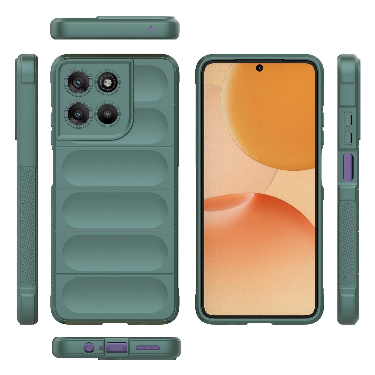 Motorola Moto G67 Power 5G Magic Shield TPU + Flannel Protective Phone Case Cover, Shockproof Scratch Resistant