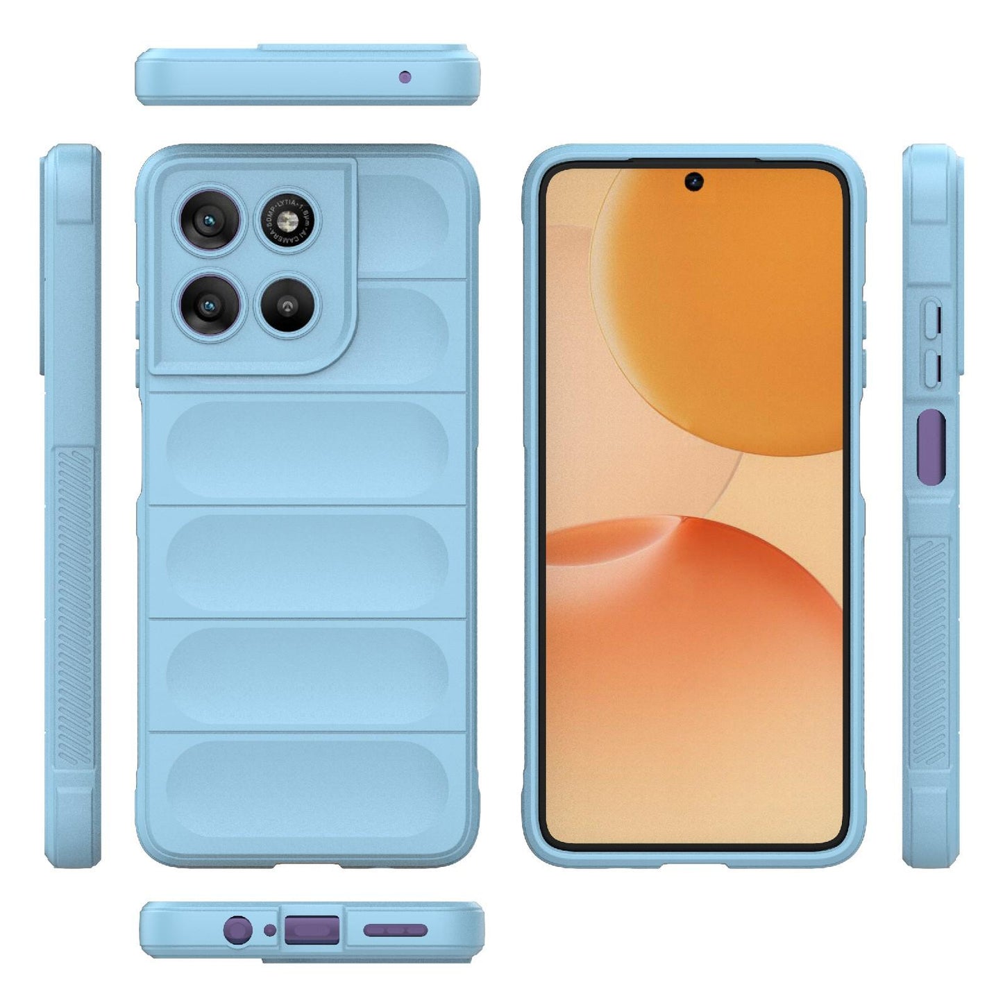 Motorola Moto G67 Power 5G Magic Shield TPU + Flannel Protective Phone Case Cover, Shockproof Scratch Resistant