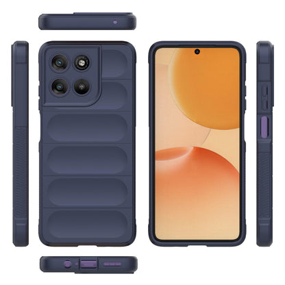 Motorola Moto G67 Power 5G Magic Shield TPU + Flannel Protective Phone Case Cover, Shockproof Scratch Resistant