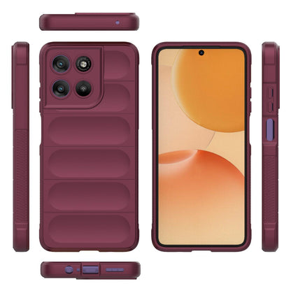 Motorola Moto G67 Power 5G Magic Shield TPU + Flannel Protective Phone Case Cover, Shockproof Scratch Resistant