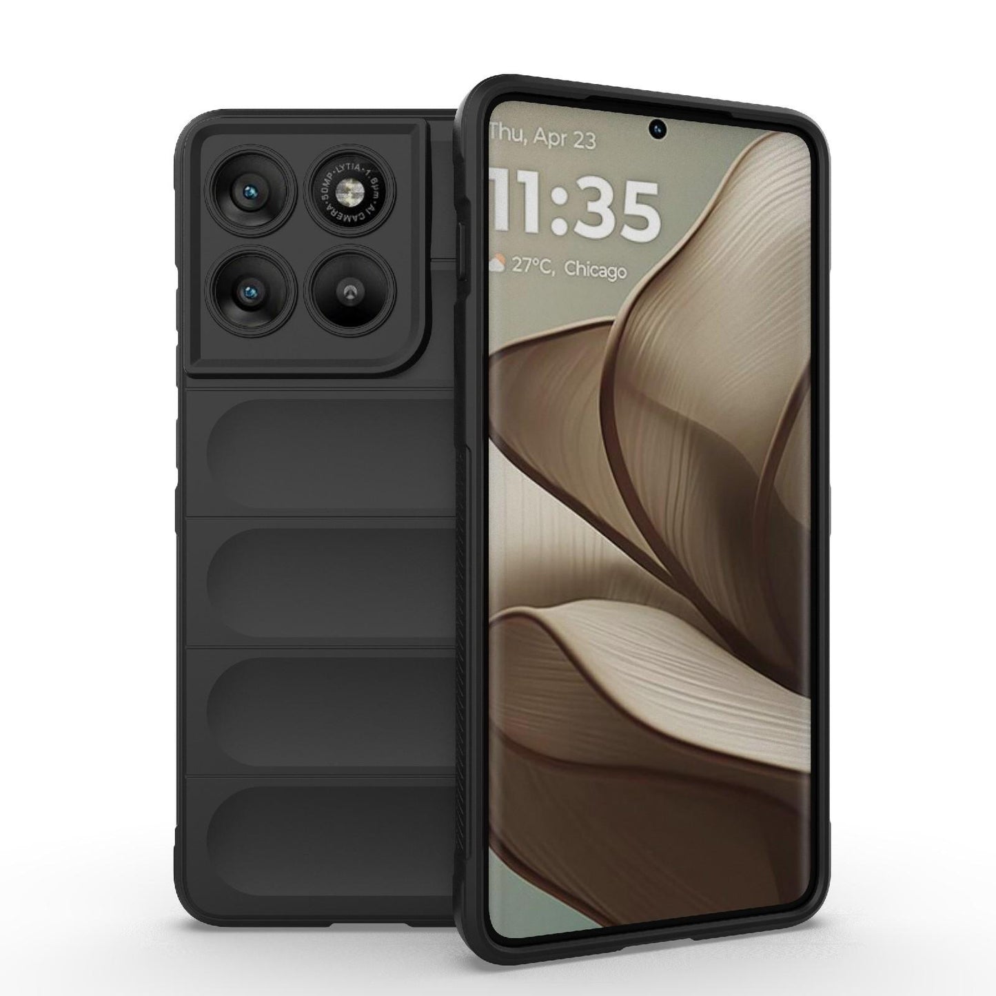 Motorola Edge 70 5G Magic Shield TPU + Flannel Protective Phone Case Cover, Shockproof Scratch Resistant