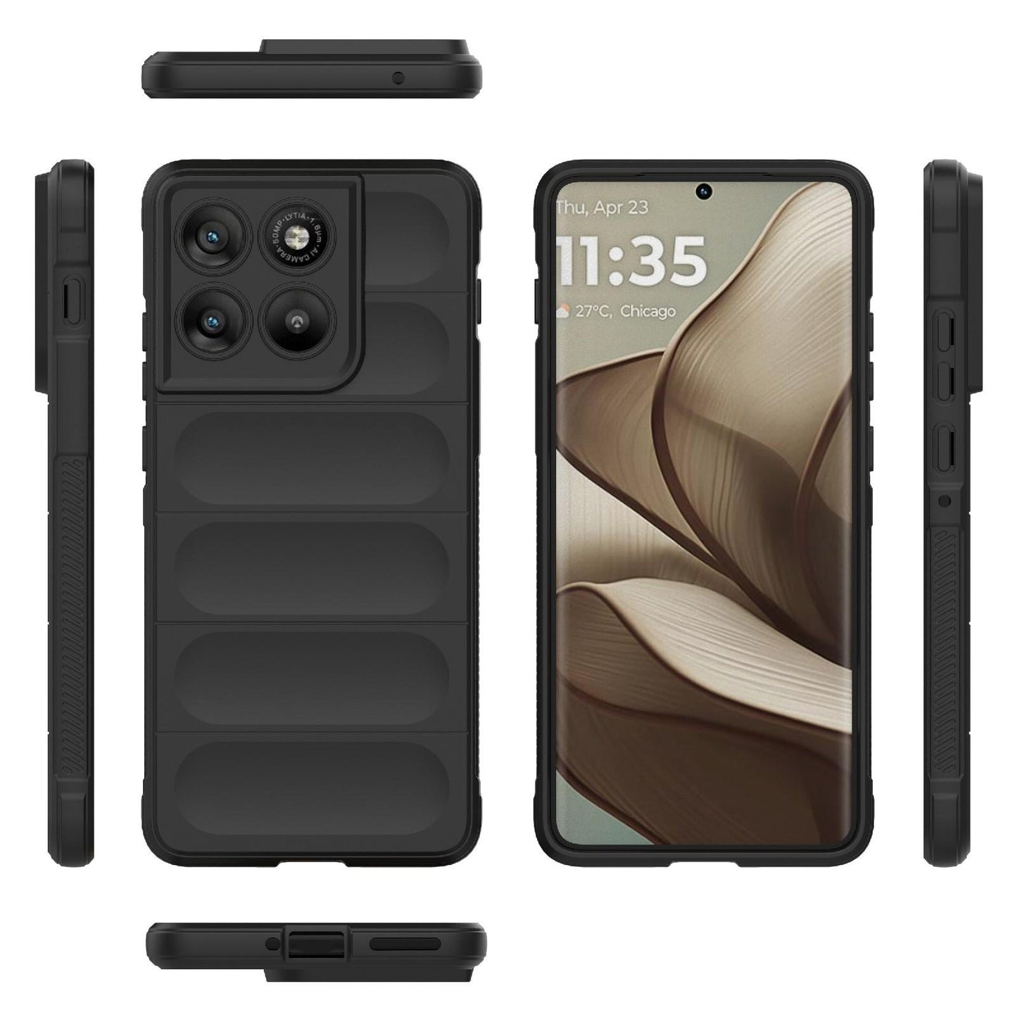 Motorola Edge 70 5G Magic Shield TPU + Flannel Protective Phone Case Cover, Shockproof Scratch Resistant
