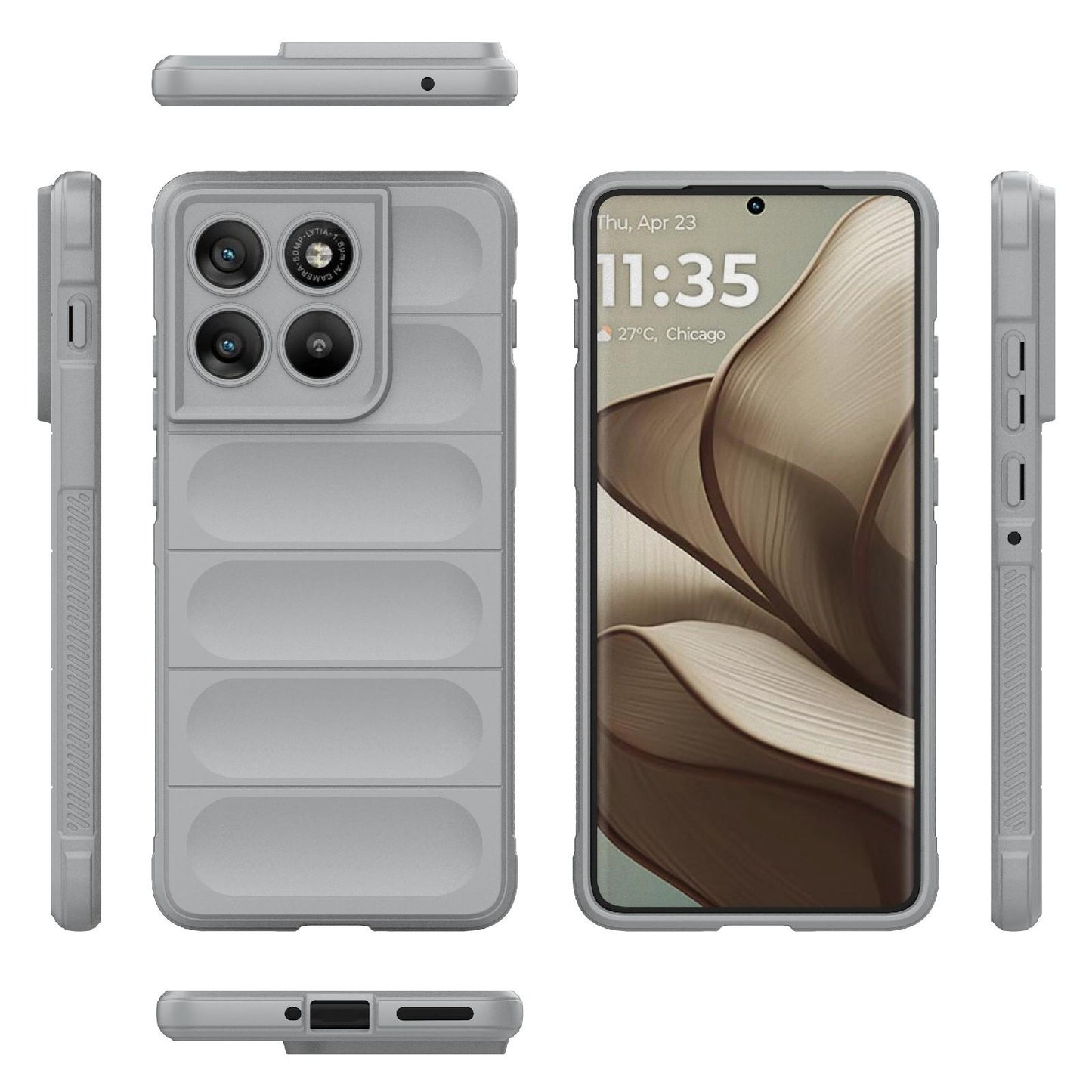 Motorola Edge 70 5G Magic Shield TPU + Flannel Protective Phone Case Cover, Shockproof Scratch Resistant