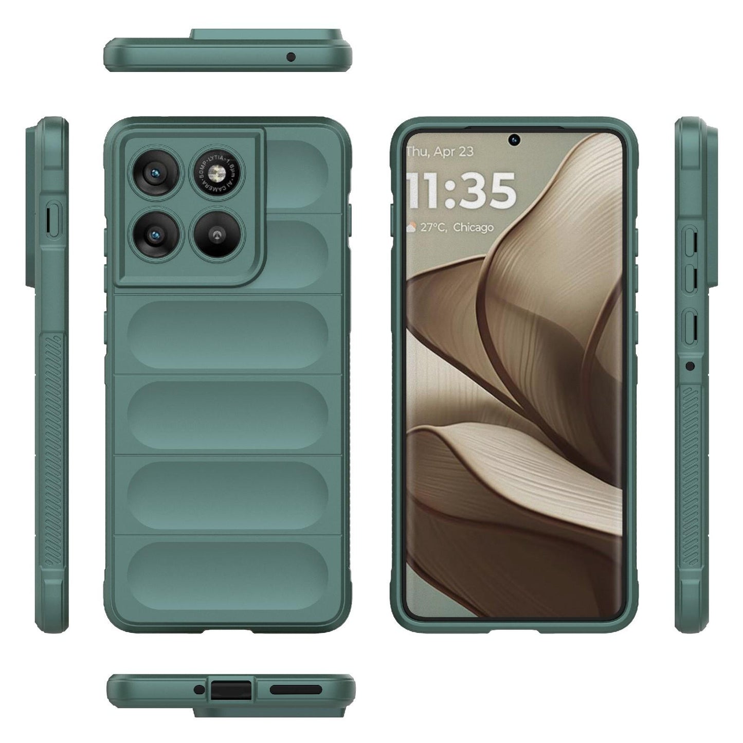 Motorola Edge 70 5G Magic Shield TPU + Flannel Protective Phone Case Cover, Shockproof Scratch Resistant