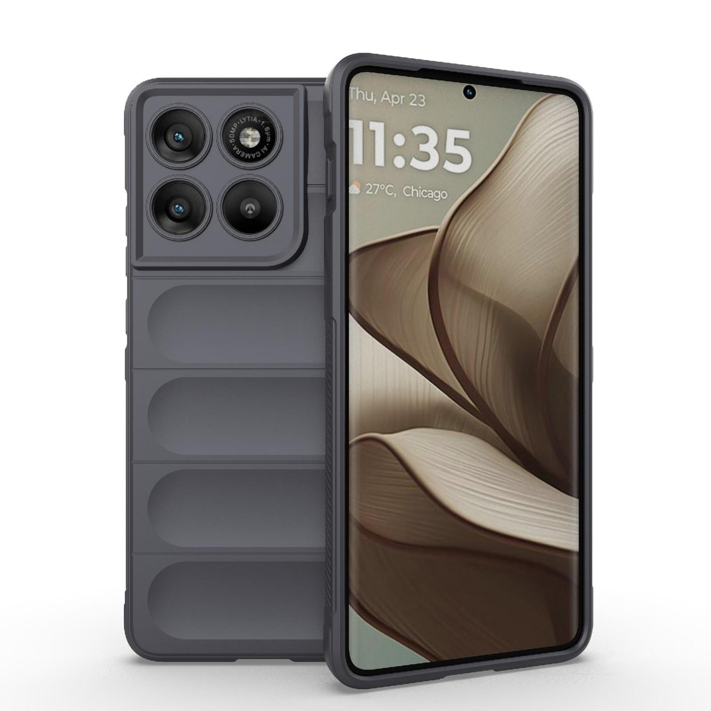 Motorola Edge 70 5G Magic Shield TPU + Flannel Protective Phone Case Cover, Shockproof Scratch Resistant