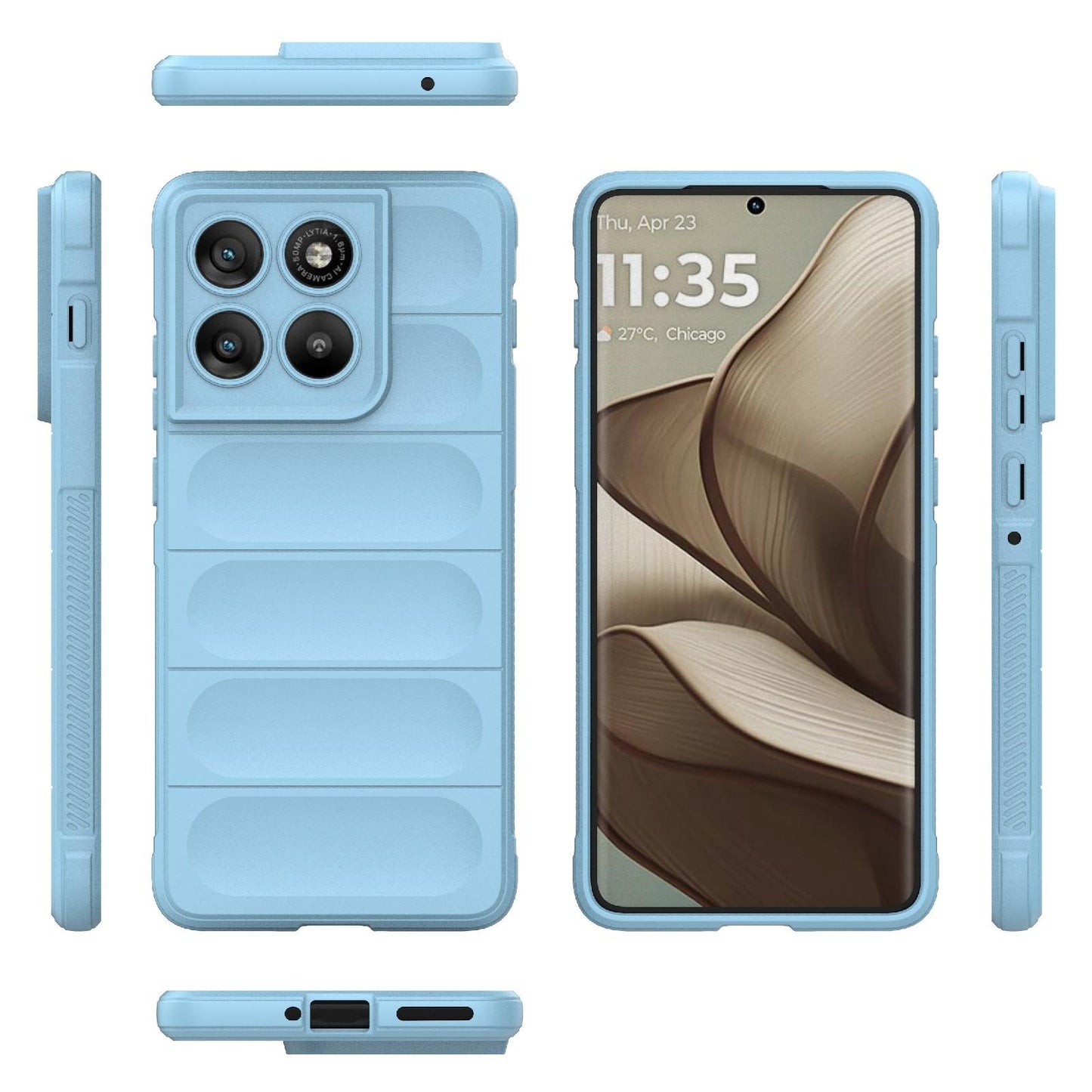 Motorola Edge 70 5G Magic Shield TPU + Flannel Protective Phone Case Cover, Shockproof Scratch Resistant