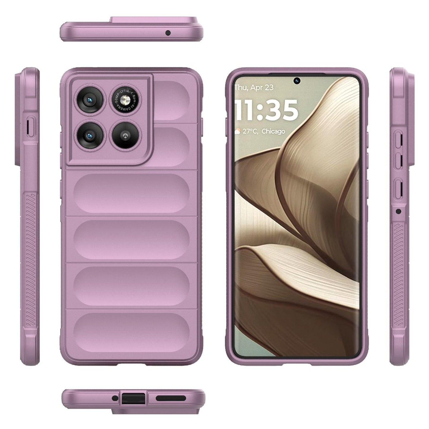 Motorola Edge 70 5G Magic Shield TPU + Flannel Protective Phone Case Cover, Shockproof Scratch Resistant