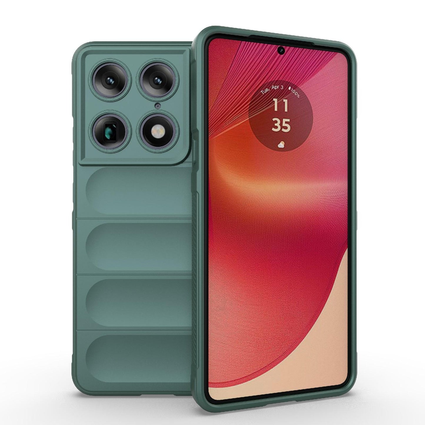 Motorola Signature 5G Magic Shield TPU + Flannel Protective Phone Case Cover, Shockproof Scratch Resistant