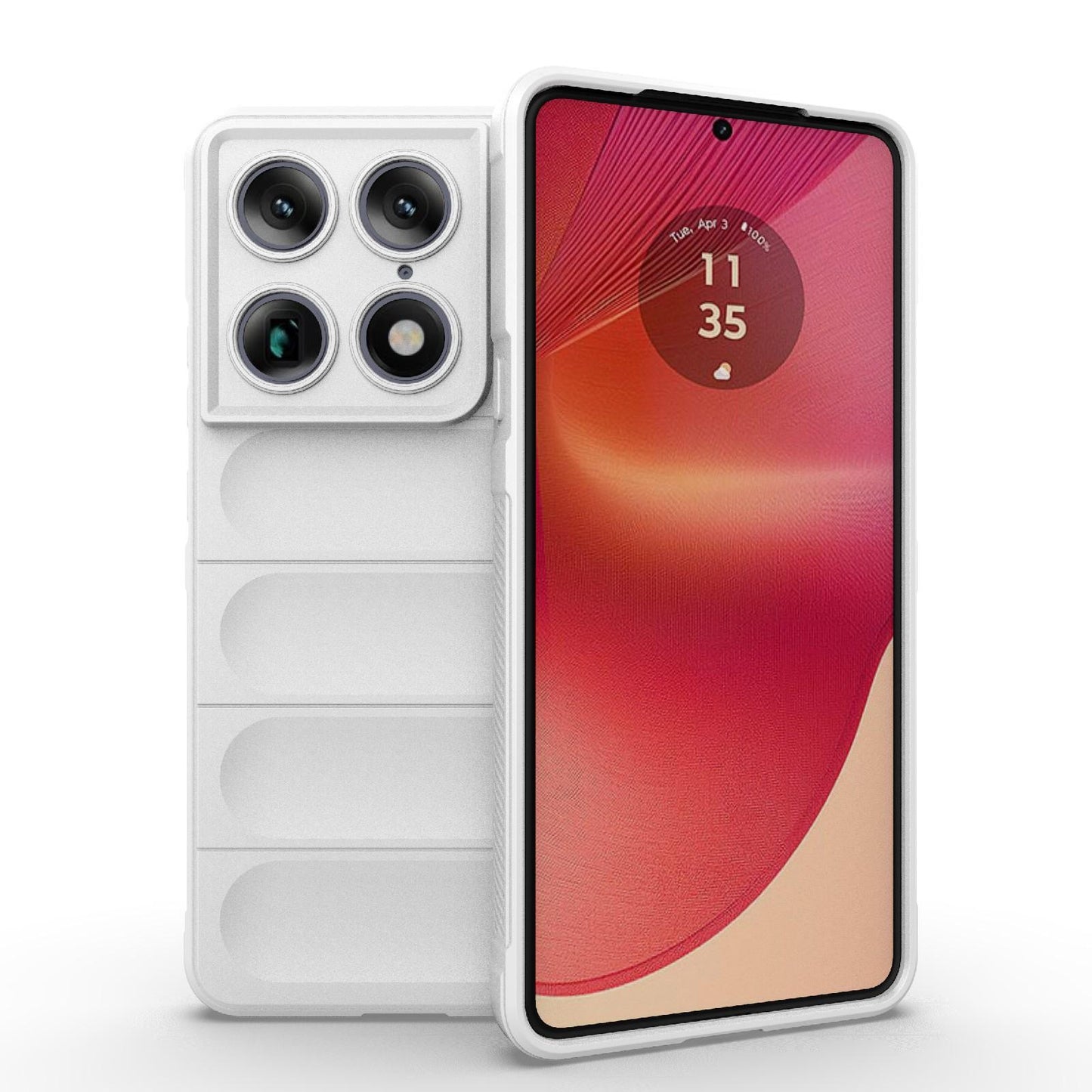 Motorola Signature 5G Magic Shield TPU + Flannel Protective Phone Case Cover, Shockproof Scratch Resistant