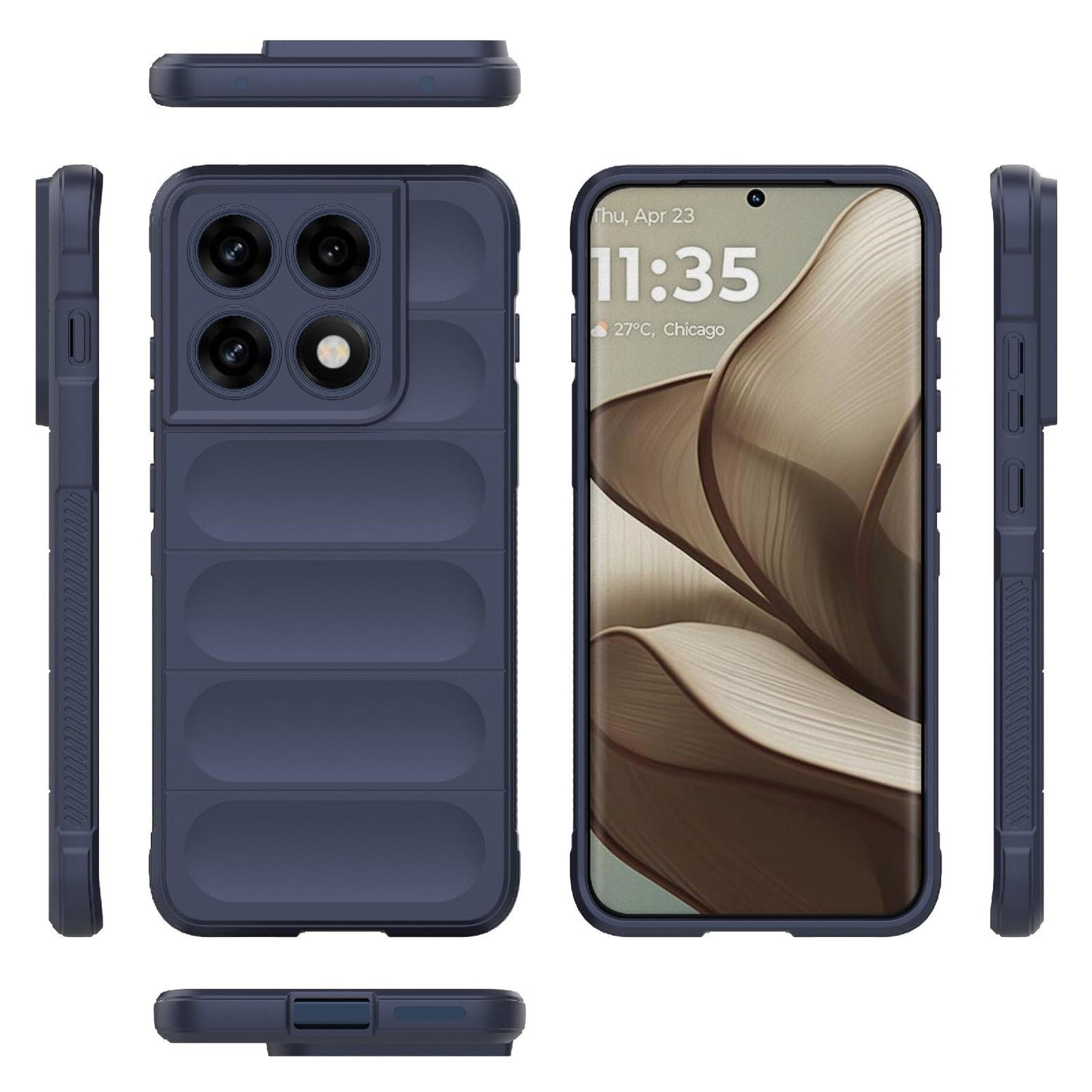 Motorola Edge 70 Pro 5G Magic Shield TPU + Flannel Protective Phone Case Cover, Shockproof Scratch Resistant
