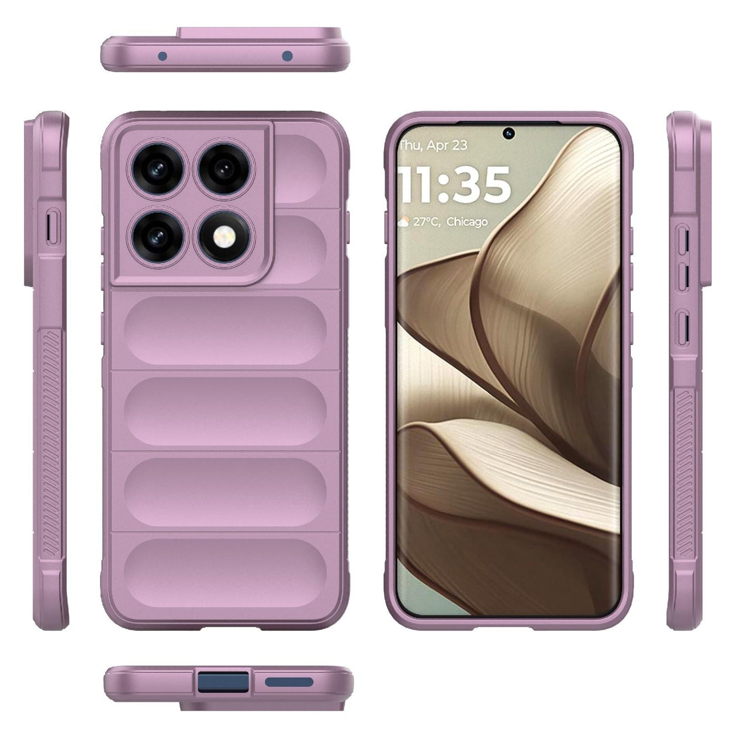 Motorola Edge 70 Pro 5G Magic Shield TPU + Flannel Protective Phone Case Cover, Shockproof Scratch Resistant