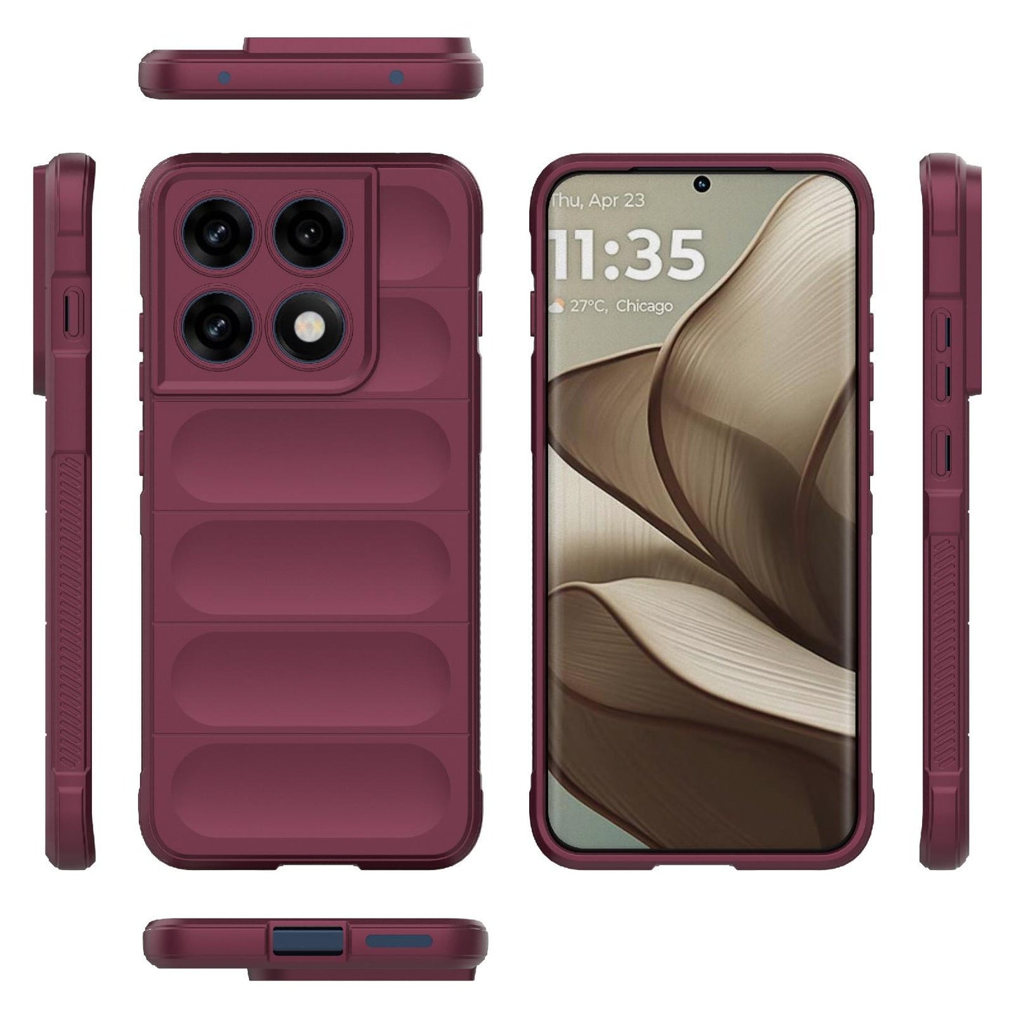 Motorola Edge 70 Pro 5G Magic Shield TPU + Flannel Protective Phone Case Cover, Shockproof Scratch Resistant