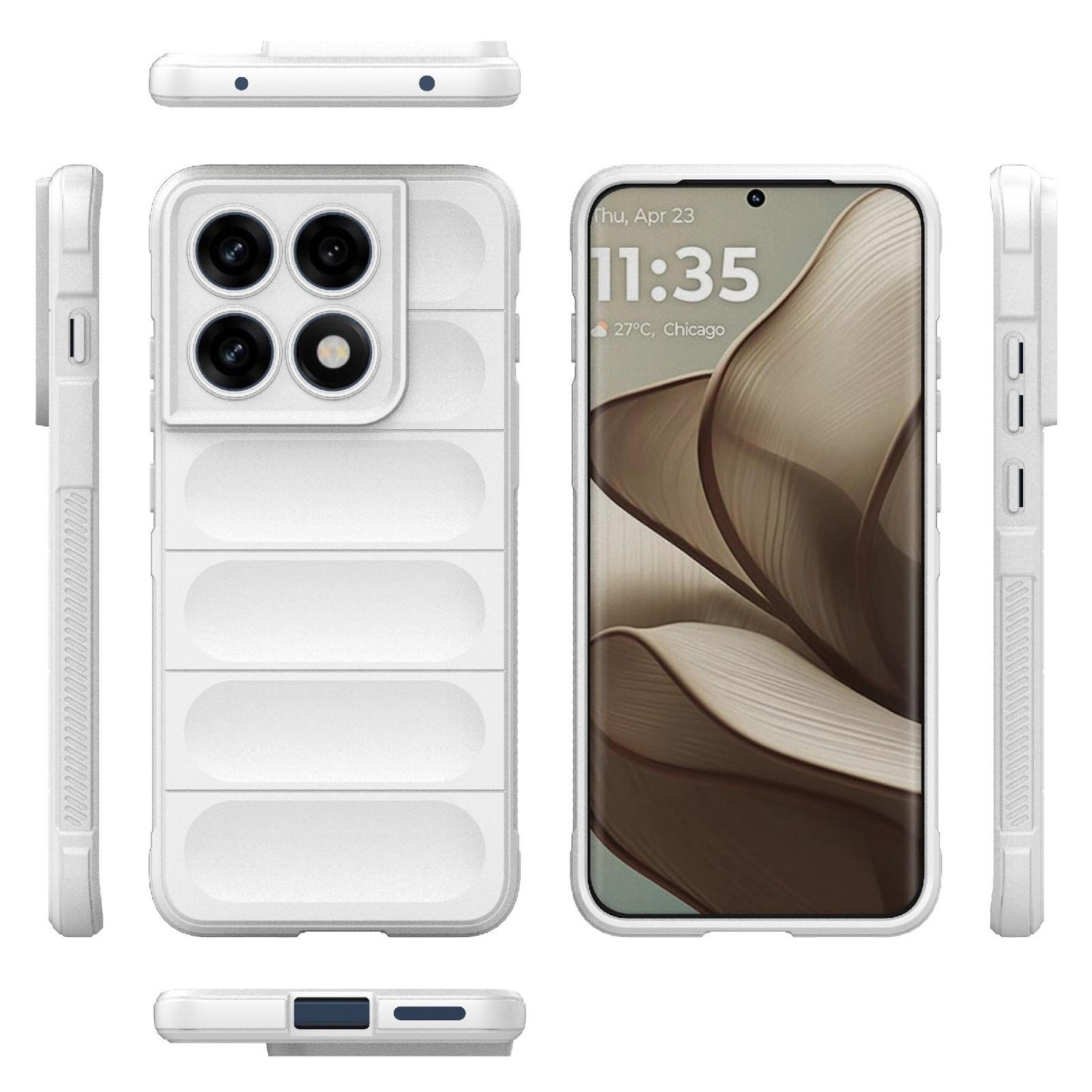 Motorola Edge 70 Pro 5G Magic Shield TPU + Flannel Protective Phone Case Cover, Shockproof Scratch Resistant