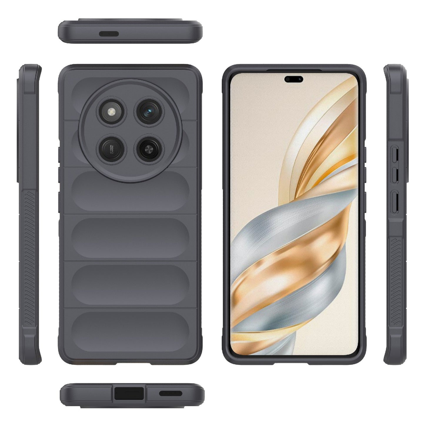 Honor X60 Pro 5G Magic Shield TPU + Flannel Protective Phone Case Cover, Shockproof Scratch Resistant