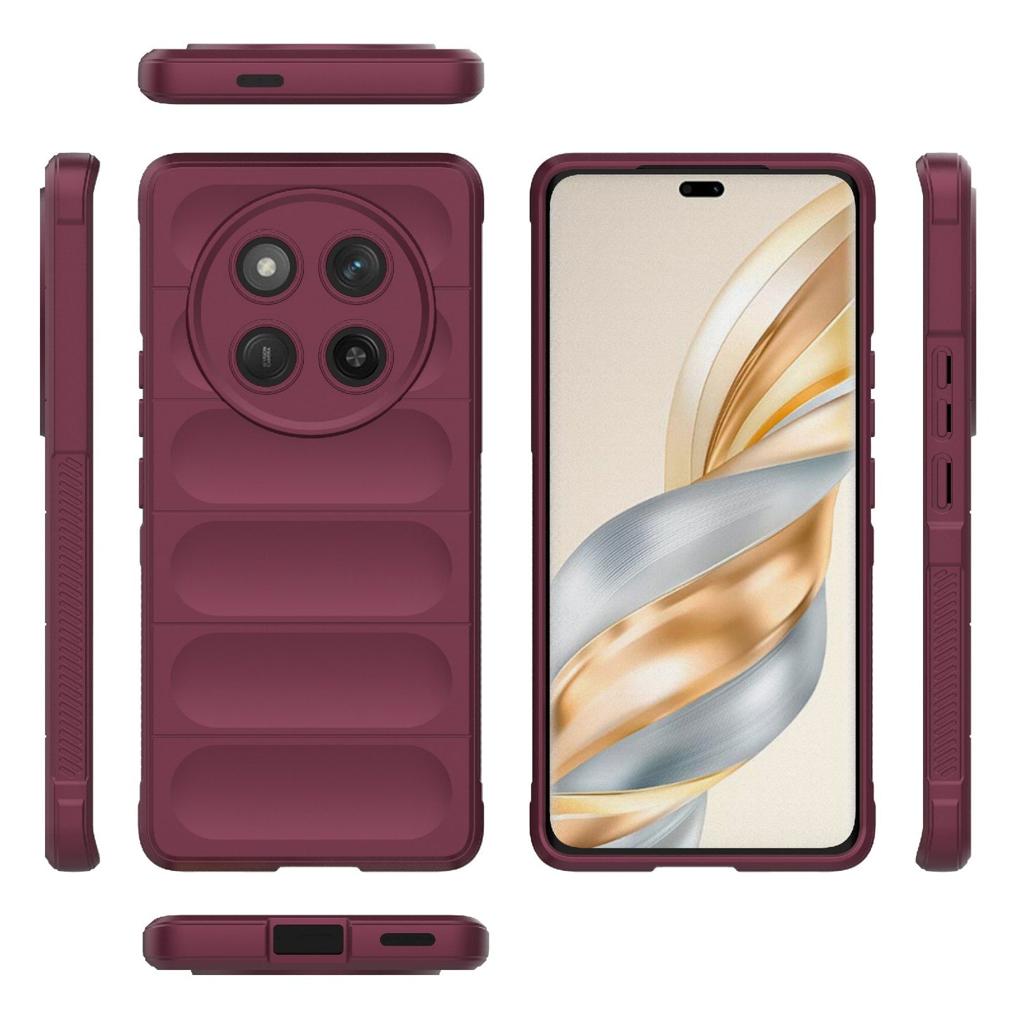 Honor X60 Pro 5G Magic Shield TPU + Flannel Protective Phone Case Cover, Shockproof Scratch Resistant