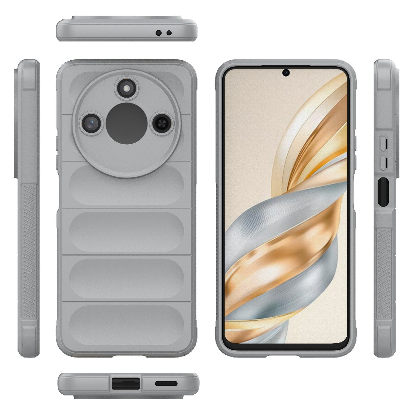 Honor X60 5G Magic Shield TPU + Flannel Protective Phone Case Cover, Shockproof Scratch Resistant