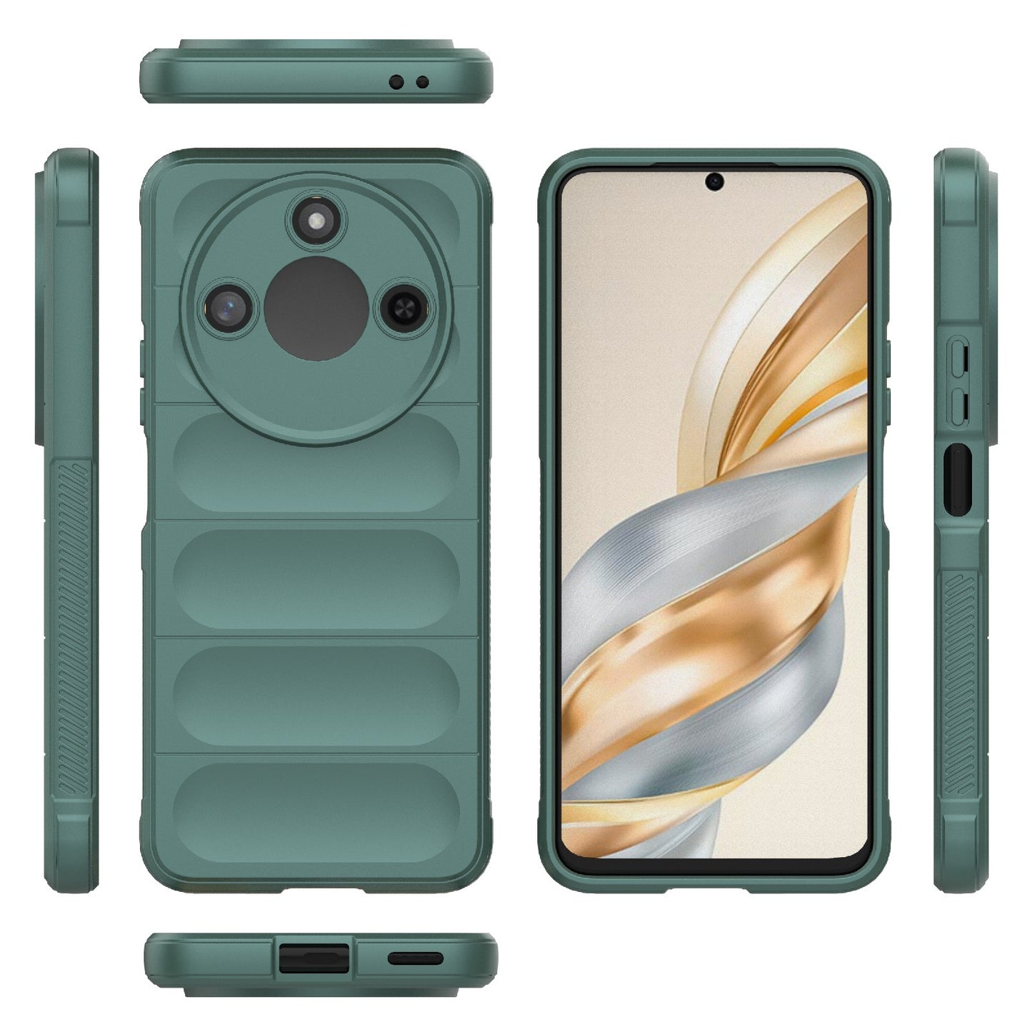 Honor X60 5G Magic Shield TPU + Flannel Protective Phone Case Cover, Shockproof Scratch Resistant