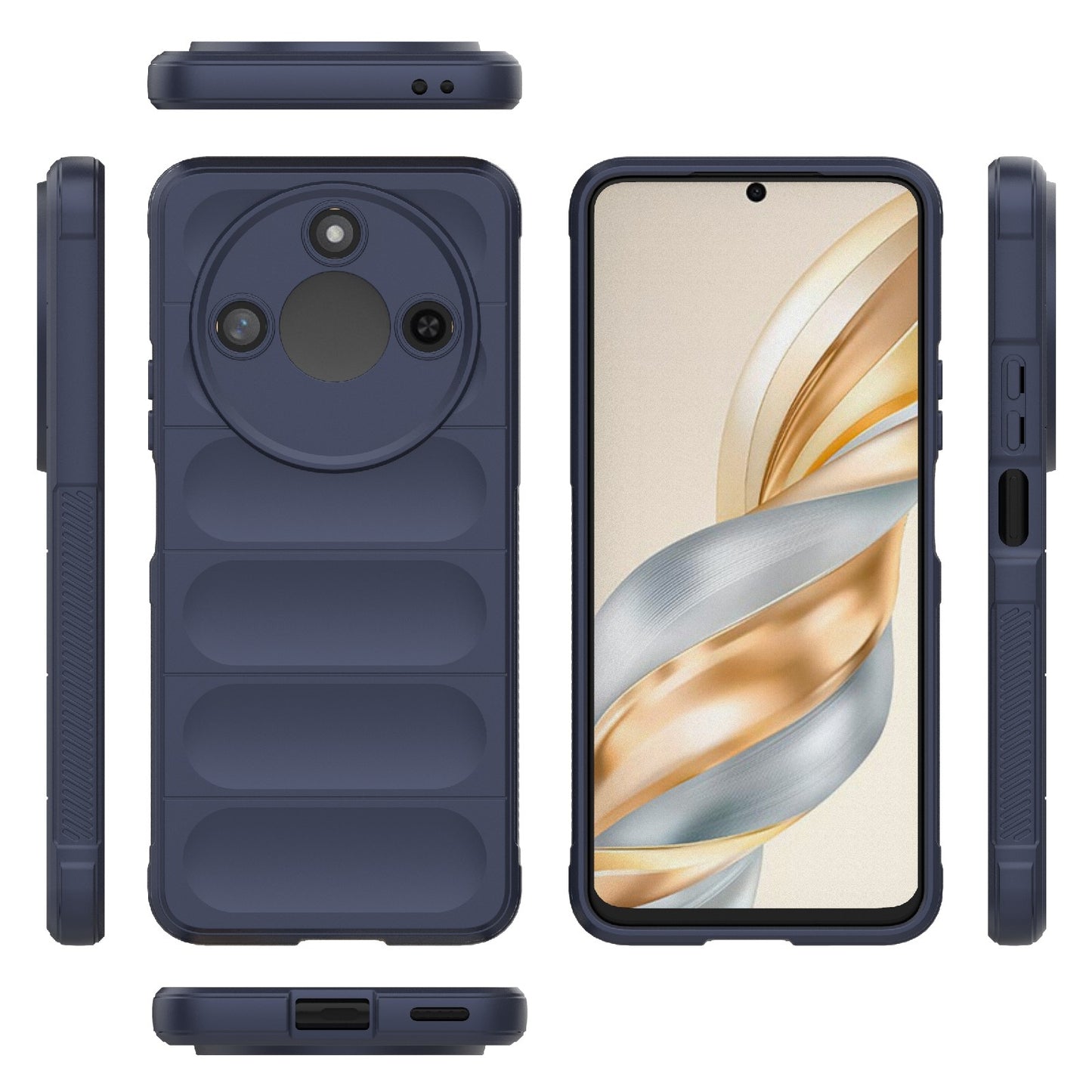 Honor X60 5G Magic Shield TPU + Flannel Protective Phone Case Cover, Shockproof Scratch Resistant