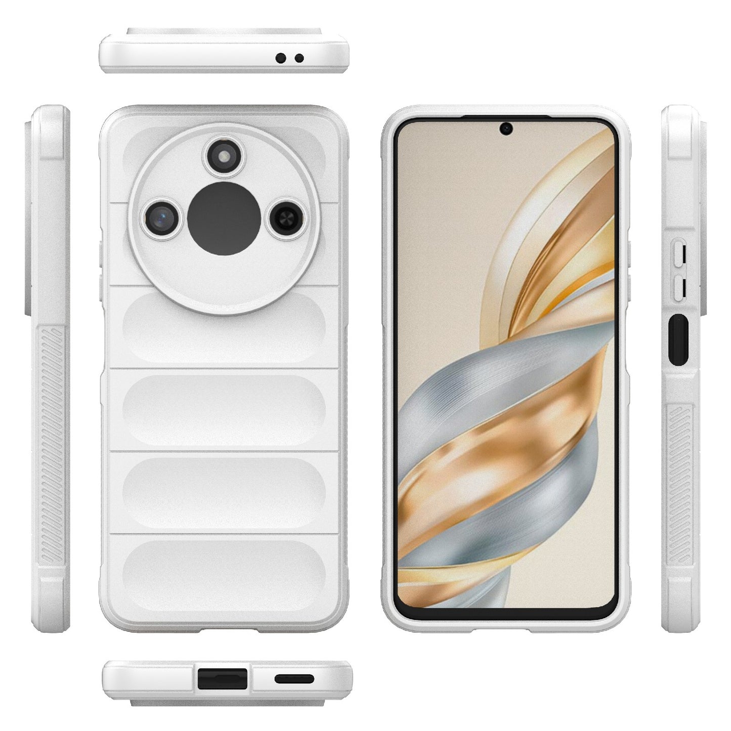 Honor X60 5G Magic Shield TPU + Flannel Protective Phone Case Cover, Shockproof Scratch Resistant