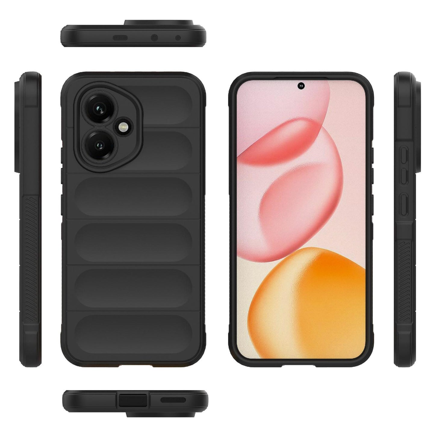Honor 400 156.5mm Magic Shield TPU + Flannel Protective Phone Case Cover, Shockproof Scratch Resistant