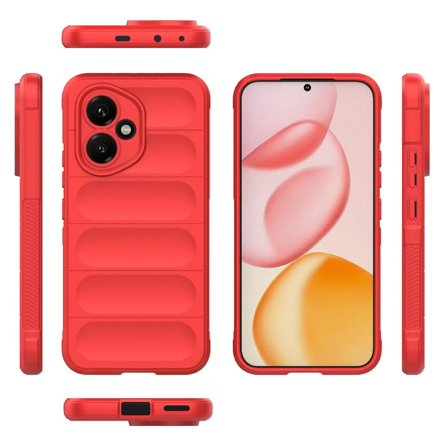 Honor 400 156.5mm Magic Shield TPU + Flannel Protective Phone Case Cover, Shockproof Scratch Resistant