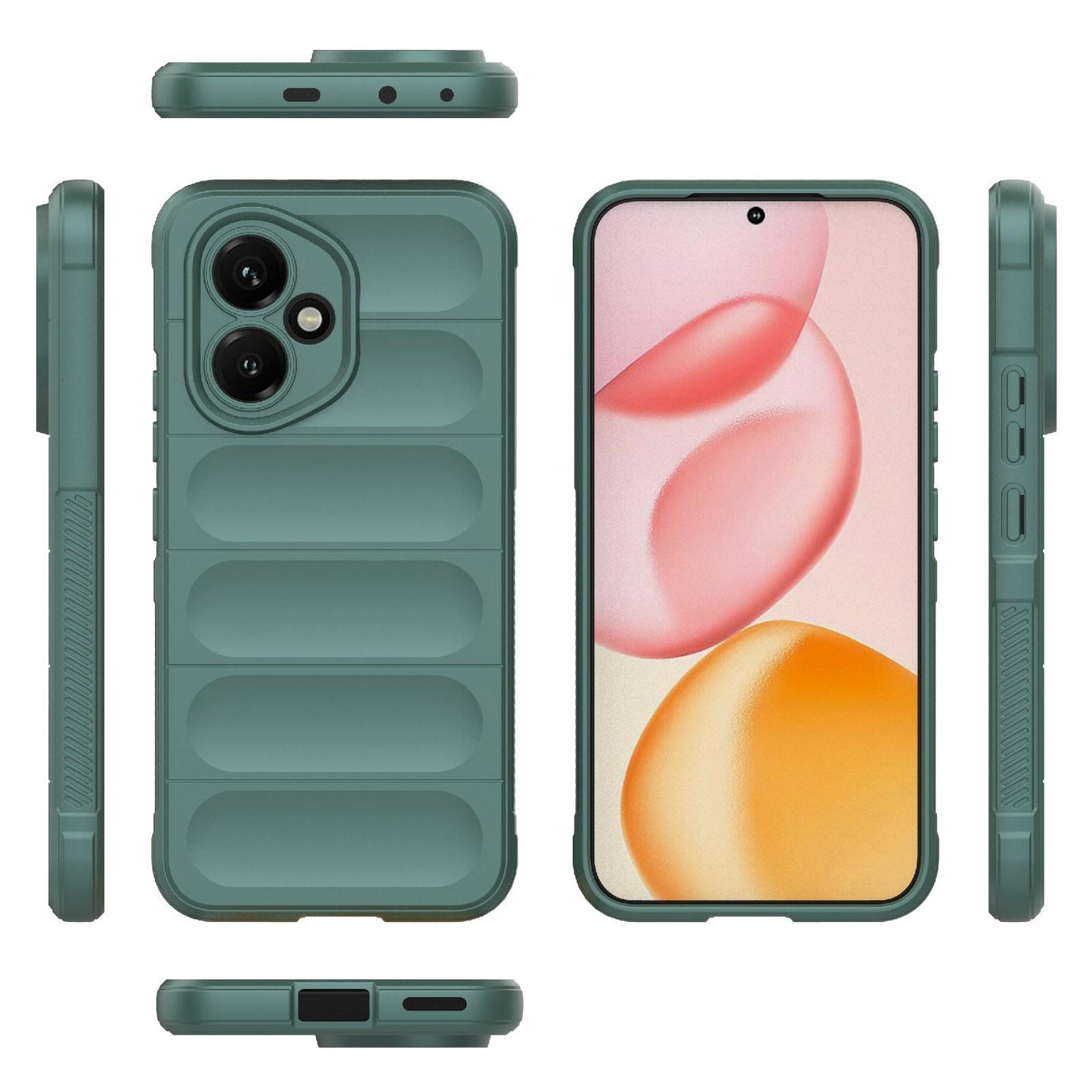 Honor 400 156.5mm Magic Shield TPU + Flannel Protective Phone Case Cover, Shockproof Scratch Resistant