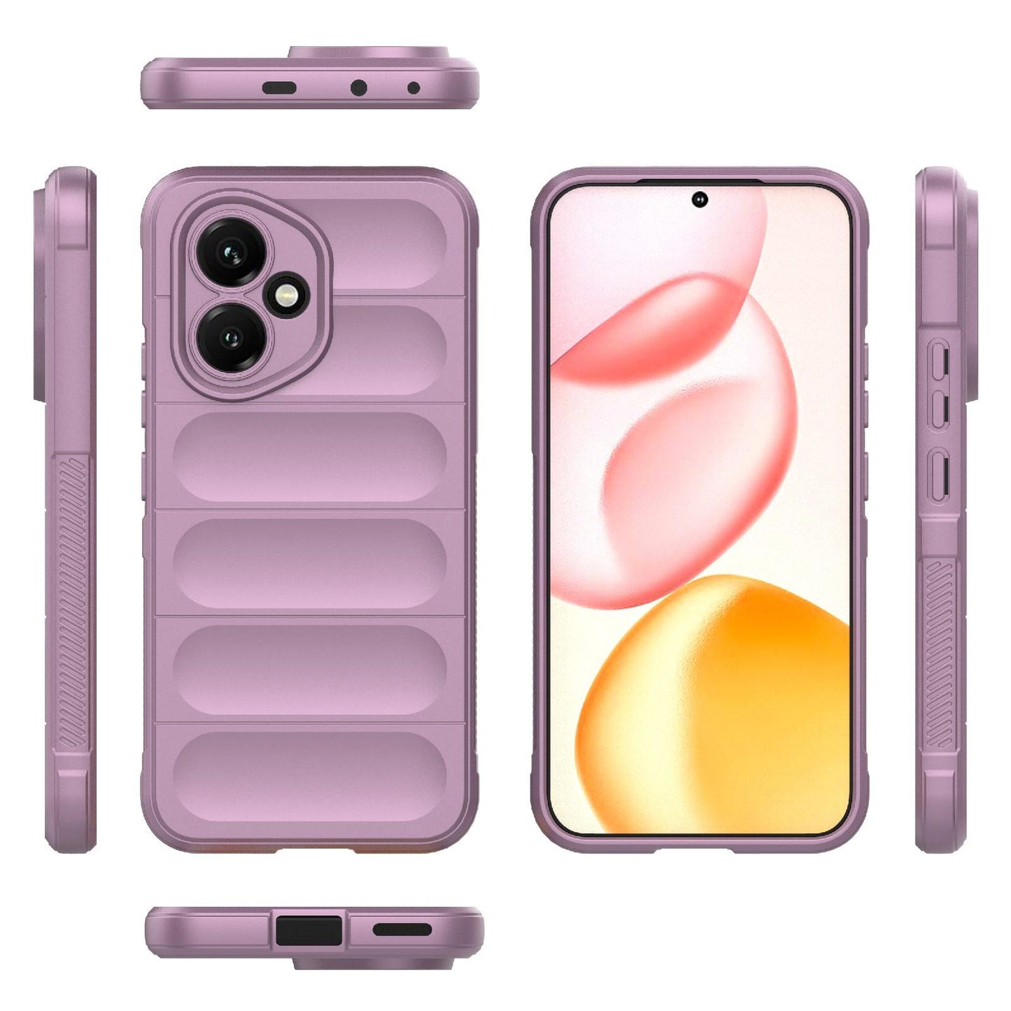Honor 400 156.5mm Magic Shield TPU + Flannel Protective Phone Case Cover, Shockproof Scratch Resistant