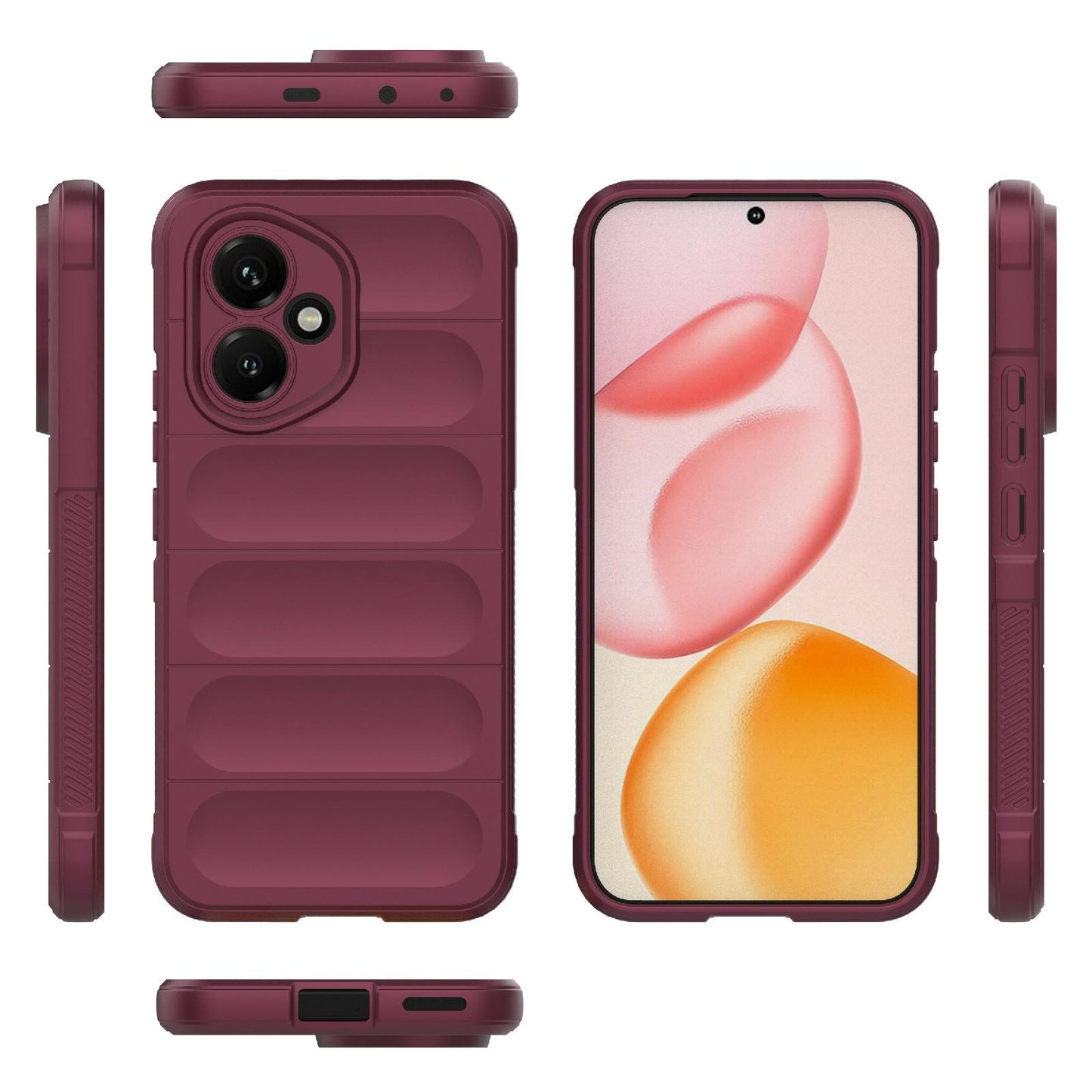 Honor 400 156.5mm Magic Shield TPU + Flannel Protective Phone Case Cover, Shockproof Scratch Resistant