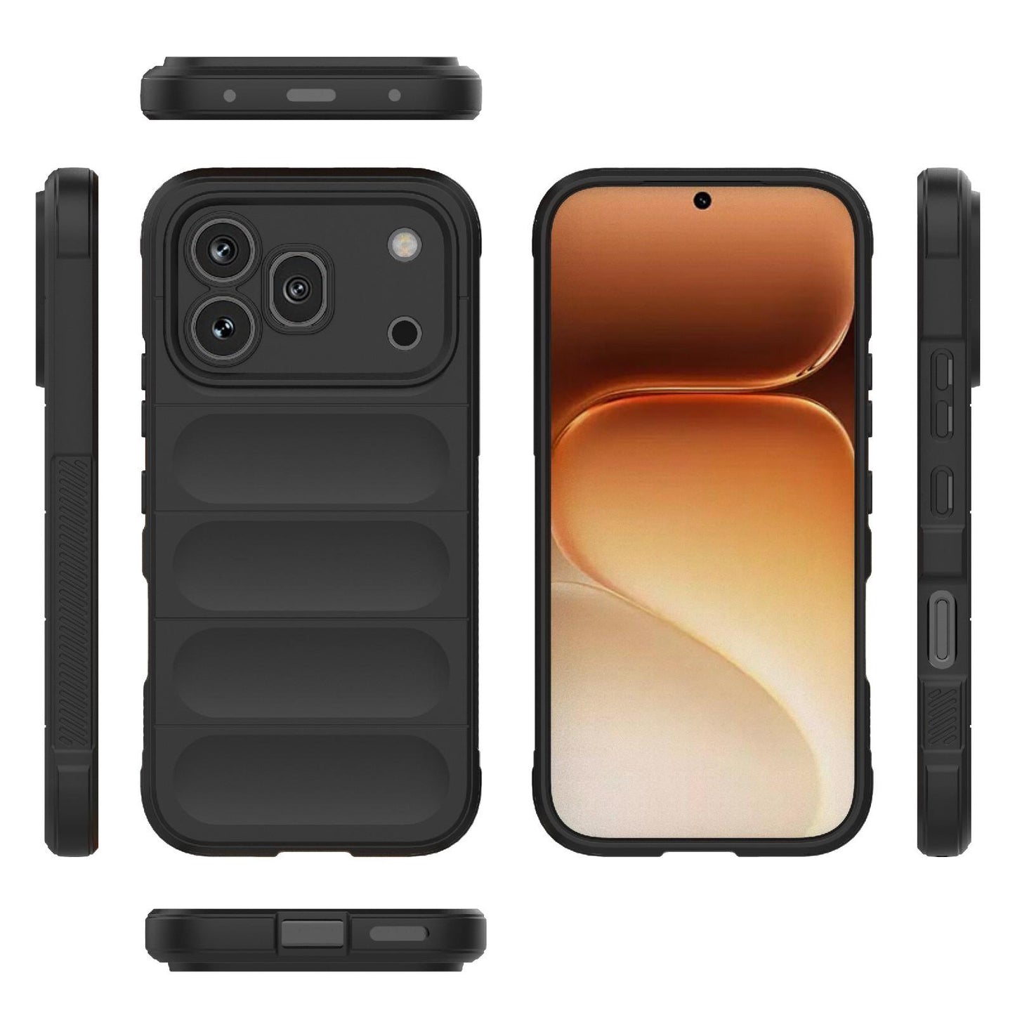 Honor 600 Pro Magic Shield TPU + Flannel Protective Phone Case Cover, Shockproof Scratch Resistant