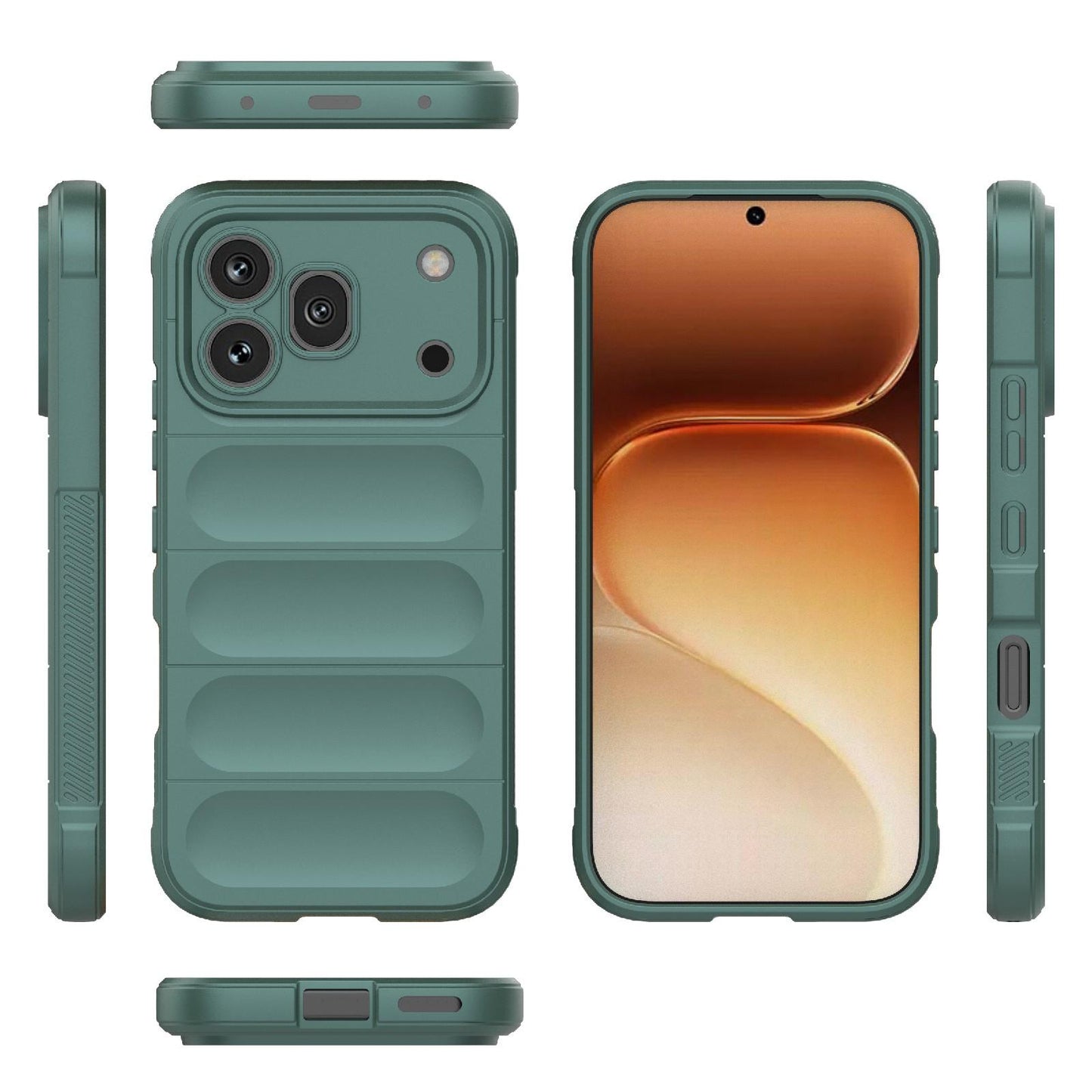 Honor 600 Pro Magic Shield TPU + Flannel Protective Phone Case Cover, Shockproof Scratch Resistant