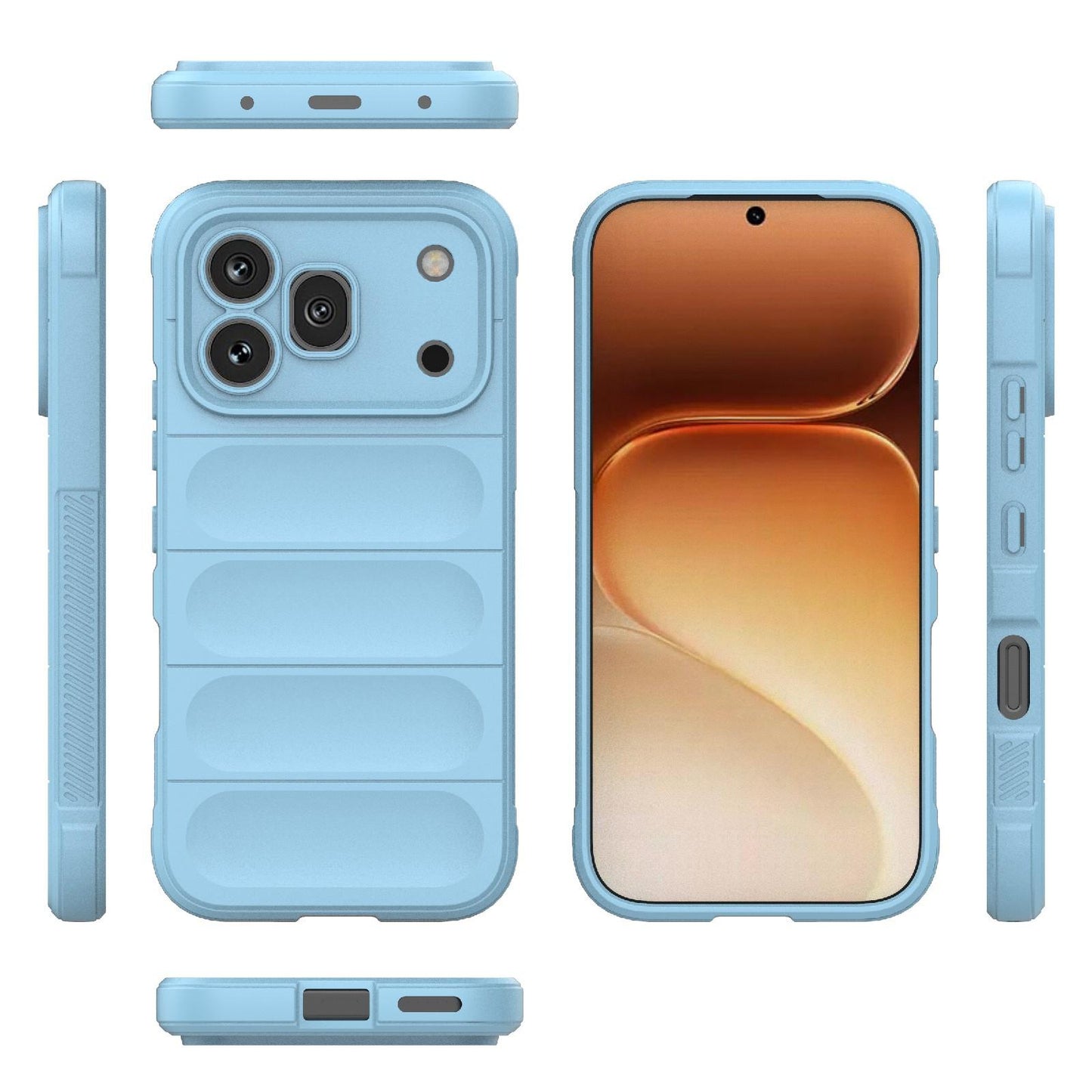Honor 600 Pro Magic Shield TPU + Flannel Protective Phone Case Cover, Shockproof Scratch Resistant
