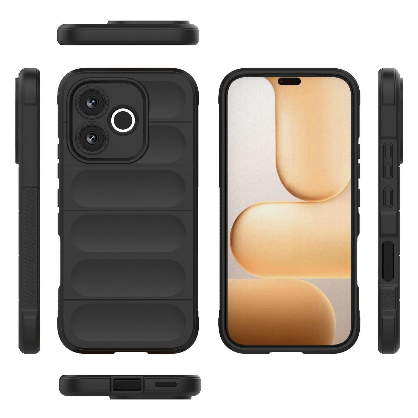 Honor 600 Lite 5G Magic Shield TPU + Flannel Protective Phone Case Cover, Shockproof Scratch Resistant