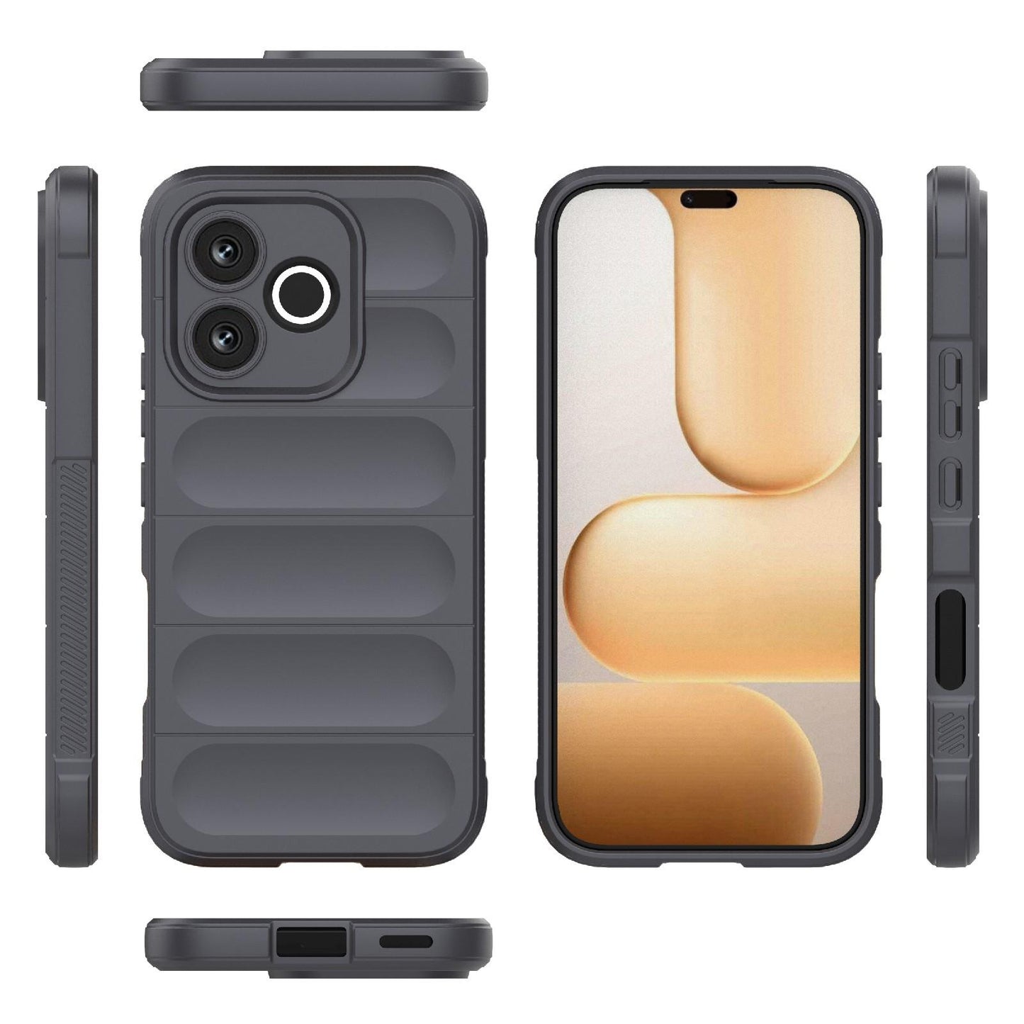 Honor 600 Lite 5G Magic Shield TPU + Flannel Protective Phone Case Cover, Shockproof Scratch Resistant