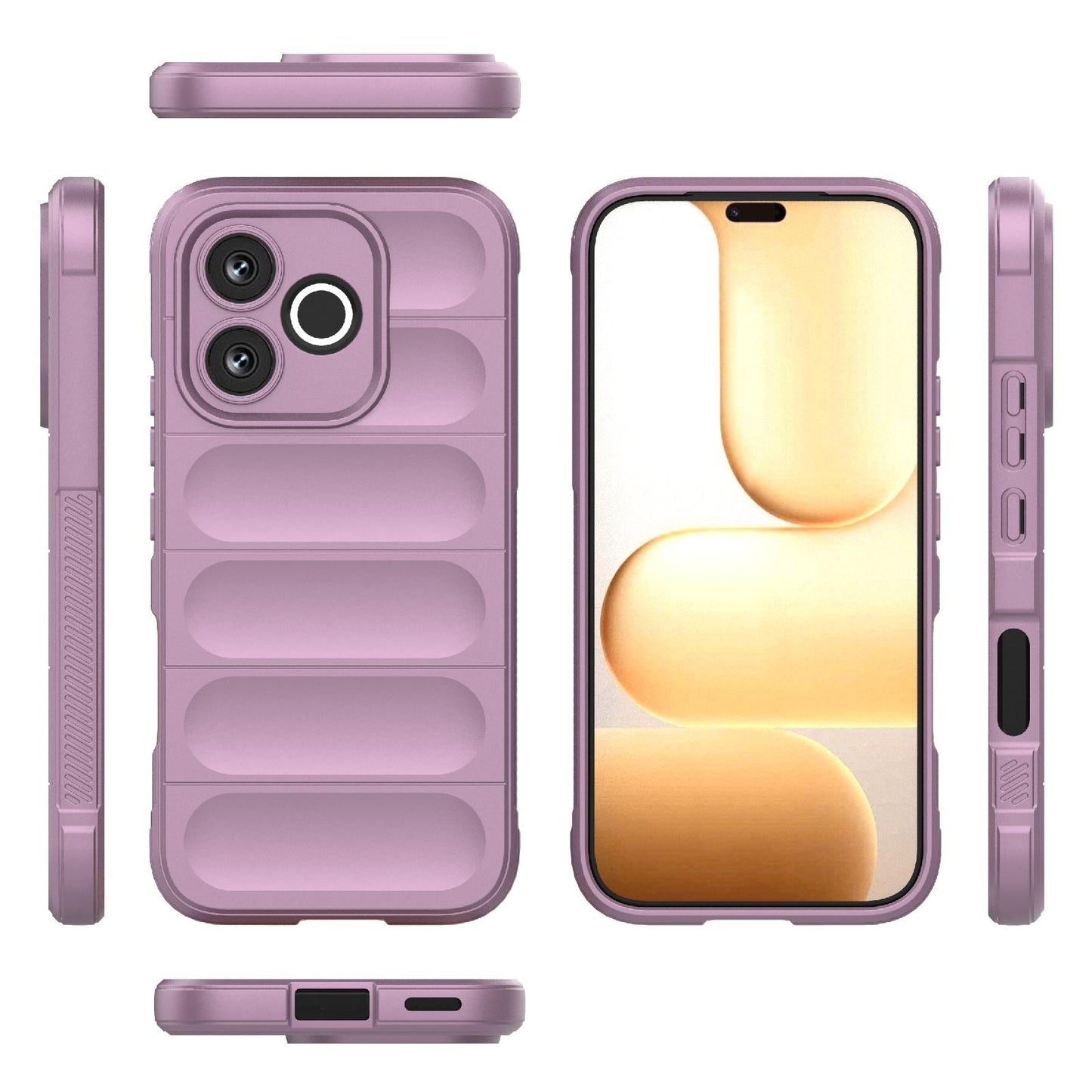 Honor 600 Lite 5G Magic Shield TPU + Flannel Protective Phone Case Cover, Shockproof Scratch Resistant