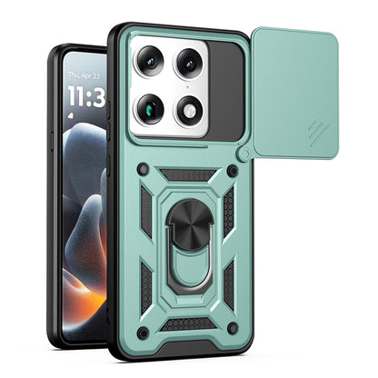 Motorola Signature 5G Sliding Camera Cover Magnetic Ring Stand Shockproof TPU + PC Protective Phone Case