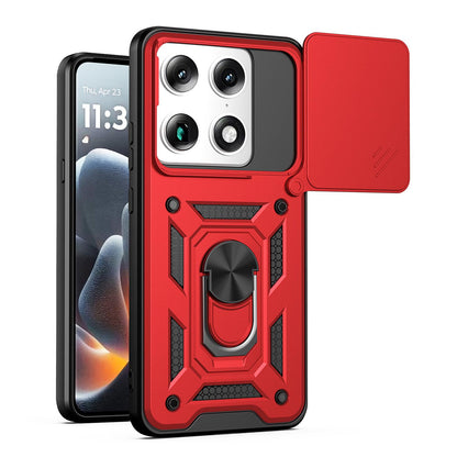 Motorola Signature 5G Sliding Camera Cover Magnetic Ring Stand Shockproof TPU + PC Protective Phone Case