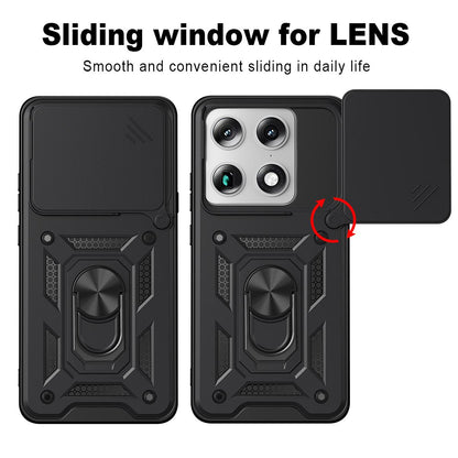 Motorola Signature 5G Sliding Camera Cover Magnetic Ring Stand Shockproof TPU + PC Protective Phone Case