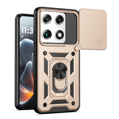 Motorola Signature 5G Sliding Camera Cover Magnetic Ring Stand Shockproof TPU + PC Protective Phone Case