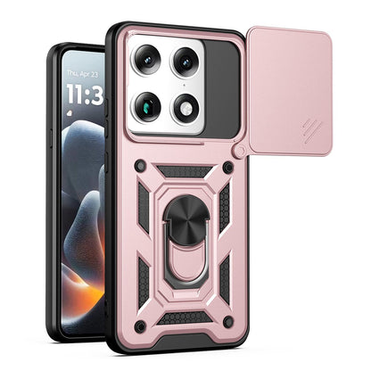 Motorola Signature 5G Sliding Camera Cover Magnetic Ring Stand Shockproof TPU + PC Protective Phone Case