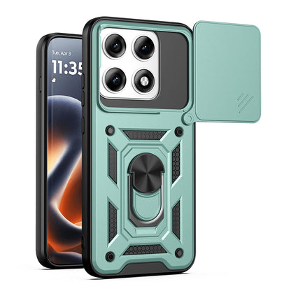 Motorola Edge 70 Pro Sliding Camera Cover Magnetic Ring Stand Shockproof TPU + PC Protective Phone Case